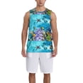 thumbnail image 4 of Easygdp Corals and Tropical Fish Men's Mesh Basketball Jersey Quick Drying Sleeveless Shirts Fitted Muscle Tank Tops Sport Round Neck T-Shirt - Large, 4 of 9