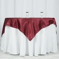 thumbnail image 2 of BalsaCircle 60" x 60" Burgundy Square Satin Table Overlays Wedding Catering Linens Tablecloth, 2 of 8