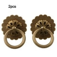 thumbnail image 2 of 2pcs Vintage Handle Mini Handle Pulls Antique Copper Cabinet Ring Handles Brass Drawer Pulls Door Knobs Furniture Hardware, 2 of 6