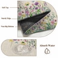 thumbnail image 6 of 3'x5' Rug for Living Room Bedroom, Spring Purple Floral Washable Area Rugs Non-Slip Carpet Mats, Rustic Flowers Botanical Vintage Indoor Low Pile Area Rug Runner for Kitchen, Mudroom, 6 of 8