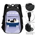 thumbnail image 3 of Balery Bernese Mountain Dog Sitting Bath Tub Mochila con carga USB para hombre y mujer - Mochila impermeable y antirrobo para laptop con puerto USB para viajes, trabajo, 3 of 7