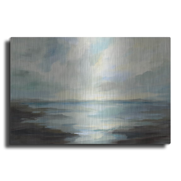 Luxe Metal Art 'Northern Lagoon' by Silvia Vassileva, Metal Wall Art, 36" x 24"