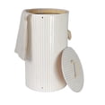 thumbnail image 5 of Household Essentials Bamboo Laundry Hamper with Rope Handles, Lid and Removable Machine Washable Laundry Bag, 15-Gallons, White, 5 of 12