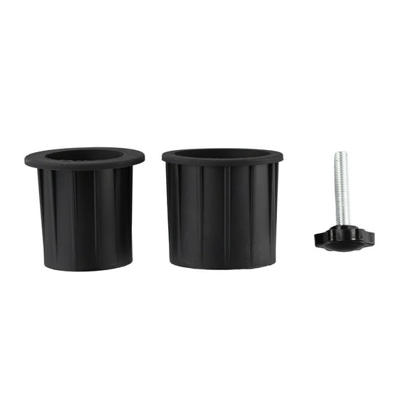 Wuweikeji Umbrella Stand Replacement Parts Set Black 3 Piece Kit- 1.5" & 1.9" Cover Caps, Adjustable Knob, Durable Plastic Rings for Patio Parasol Stability, Weather-Resistant