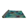 thumbnail image 2 of Ahgly Company Indoor Square Abstract Turquoise Blue Contemporary Area Rugs, 4' Square, 2 of 4