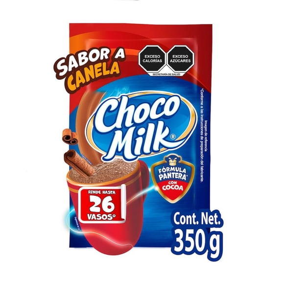 Chocolate en polvo Choco Milk sabor chococanela 350 g