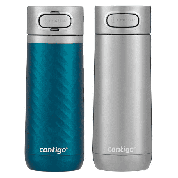 Contigo Luxe Autoseal SpillProof Travel Mugs 2Pack, 414mL (14 Oz) DishwasherSafe Garnish
