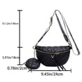 thumbnail image 3 of Bolso bandolera informal con rombo acolchado para mujer con monedero pequeño (negro) Sywqhk Para Estrenar, 3 of 8