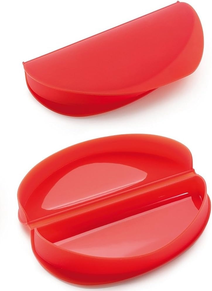 Quick & Easy Microwave Omelette Maker 100% Platinum Silicone Red Egg Cooker Heat Resistant Dishwasher Safe with Recipe Book