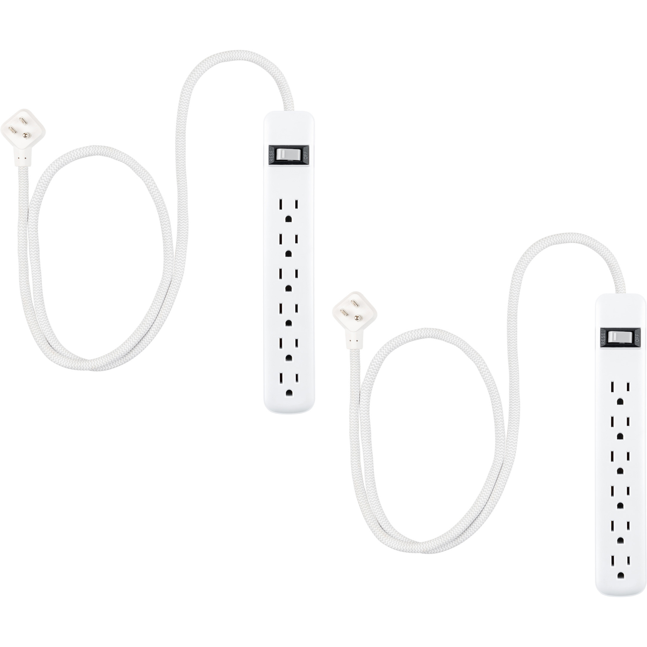 GE Surge Protector Power Strip 2-Pack with 3 Ft Braided Cord photo 1
