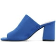 thumbnail image 3 of Journee Womens Adelaide Peep Toe Slip On Block Heel Sandals, Widths Available, 3 of 10