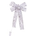 thumbnail image 1 of Christmas Decorations Silver Luminous Large Christmas Bow Handmade Christmas Tree Decoration Pendant LED, 1 of 3