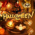 thumbnail image 1 of Halloween light string spider skull ghost holiday decorative lights room atmosphere scene arrangement pumpkin light string, 1 of 5
