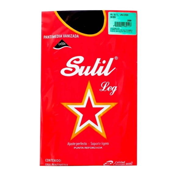 Pantimedia Sutil Talla CH Vanizada Negro