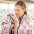 thumbnail image 4 of Halloween Throw Blankets Pumpkin Throw Blanket Spooky Blanket Plush Throw Blanket Soft Cozy Flannel Decorative Cover for Sofa Couch Bed Living Room Seasonal Festival Decor Holiday Gift 39.3*27.6in, 4 of 5