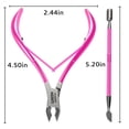 thumbnail image 5 of Professional Cuticle Trimmer Nail Cuticle Cutter Stainless Steel Cuticle Nippers with Sharp Blades of Cuticle Clippers Manicure Tools with Double Spring-Pink, 5 of 9