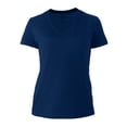 thumbnail image 1 of Playera Fruit Of The Loom para Mujer, Cuello V Manga Corta Azul Talla CH, 1 of 4