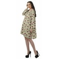 thumbnail image 4 of Moomaya Robe Évasée en Rayonne pour Femmes Manches Longues Imprimée Col en V Décontractée Robe de Plage pour Filles, 4 of 4