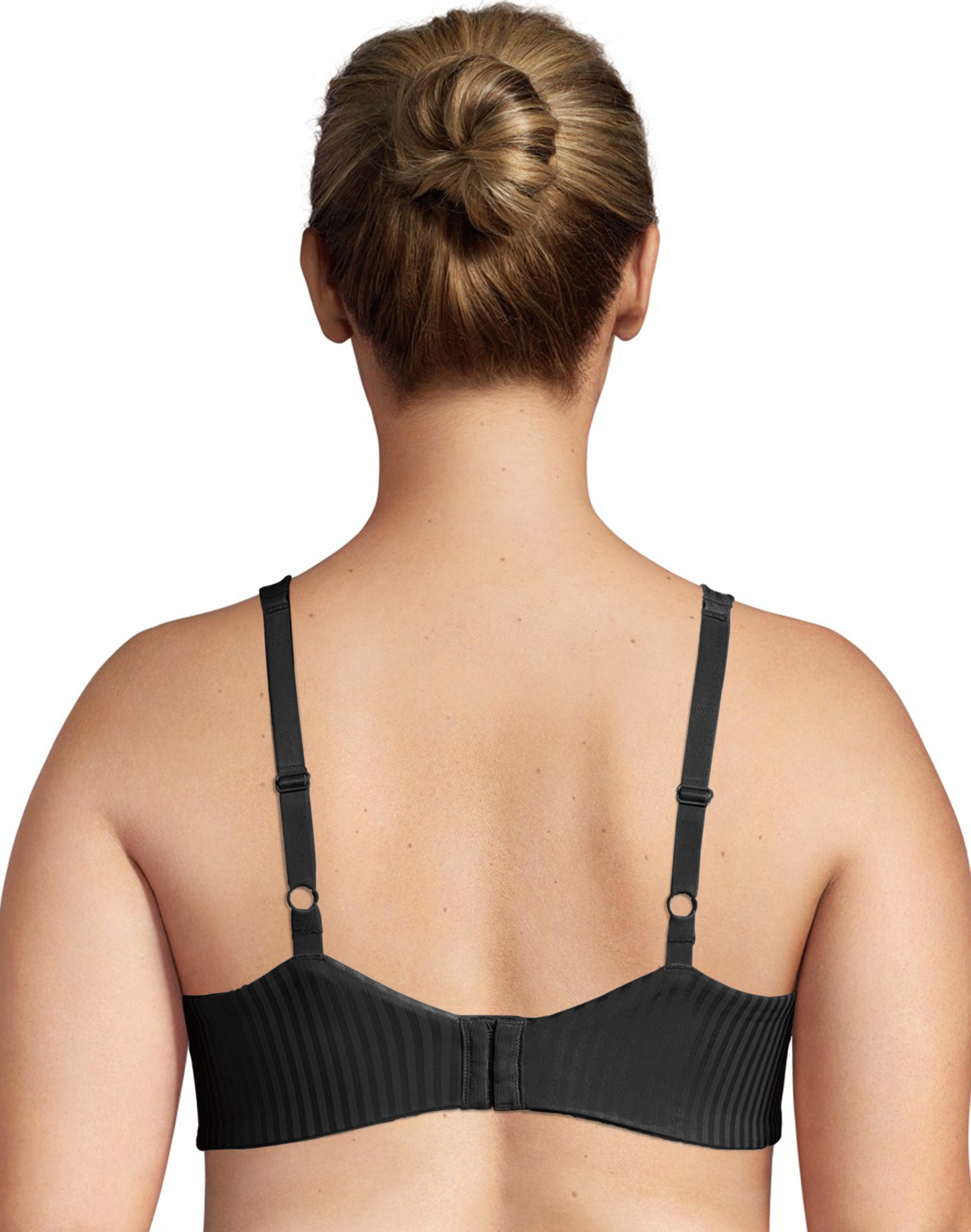 Playtex Secrets Perfectly Smooth Underwire Bra_Black Stripe_42DD at   Women's Clothing store