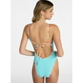 thumbnail image 3 of No Boundaries Bright Palms Binded One-Piece Swimsuit, Women's XXS-XXL, 3 of 5