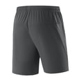 thumbnail image 3 of Ceisia Men's Solid Color Ice Silk Casual Sports Pants with Elastic Drawstring Waist Zippered Pockets Tapered Ankle Cuffs Dark Gray Gifts for Father 7X, 3 of 8