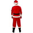 thumbnail image 3 of Christmas Santa Claus Costume for Men 5Pcs Flannel Mr Santa Outfit with Boots Hat Beard Cosplay Sets, 3 of 4