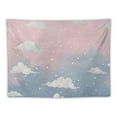 thumbnail image 5 of Shiartex Pink Cloud Tapestry for Bedroom Decor, Aesthetic Home Decorations for Backdrop, Cute White Heaven Sky Tapestries, Wall Hanging for Teen Girls College Dorm, Living Room, Ceiling 40x30inch, 5 of 6