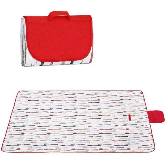 Picnic Blanket, Family Large Outdoor Blanket Foldable and Waterproof Picnic Mat, 57” x 71”