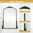 thumbnail image 4 of BEAUTYPEAK 40"x28" Arched Bathroom Mirror Vintage Vanity Mirror Wall-Mounted, Antique Bronze, 4 of 7