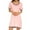 Pink, variant on Womens Nightgown Sleepwear Pajamas - Women Short Sleeve Round Neck Sleep Dress Nightshirt,Navy Blue,XL