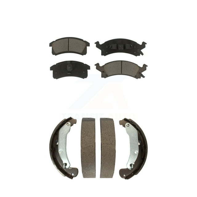Transit Auto Front Rear Ceramic Brake Pads and Drum Shoes Kit for Car 2003-2005 Pontiac Sunfire Chevrolet Cavalier KCN-100752