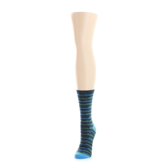 MeMoi Women's Scattered Stripes Merino Wool Crew Socks - Womens - Female, One Size, Black