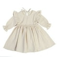 thumbnail image 2 of Toddler Baby Girl Dress Casual Outfits Kids Long Sleeve Spring Fall Dresses 2-6 Years, 2 of 9
