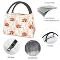 thumbnail image 4 of Yiaed Cute Sleepy Fox Print Lunch box lunch bag Portable Insulated Lunch Box for Women Men Cooler Tote Bag with Front Pocket for Work Picnic Travel, 4 of 6