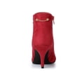 thumbnail image 2 of BLISSFUL STEP Women's Pointy Toe Zipper Stiletto Heeled Ankle Booties, 2 of 8