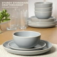 thumbnail image 5 of 12-Piece Dinnerware Set Service for 4, Grey Matte, 5 of 5