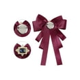 thumbnail image 3 of INSPIRE CHIC Women's Bow Tie Bow Brooch Vintage Rhinestone Ribbon Solid Color, 3 of 5