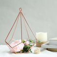 thumbnail image 2 of Efavormart 2 Pack Rose Gold 9" Metal Pentagon Geometric Tealight Candle Holders Geometric Floral Centerpiece, 2 of 11