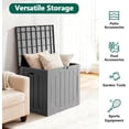 thumbnail image 4 of Outdoor Storage Box, 30 Gallon Deck Box with Lockable Lid, Waterproof Resin Storage Bin for Patio Furniture, Garden Tools, Cushions, Grey, 4 of 7