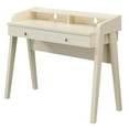 thumbnail image 1 of Pemberly Row Deluxe Two-Drawer Desk with Shelf in Ivory Wood Finish, 1 of 7