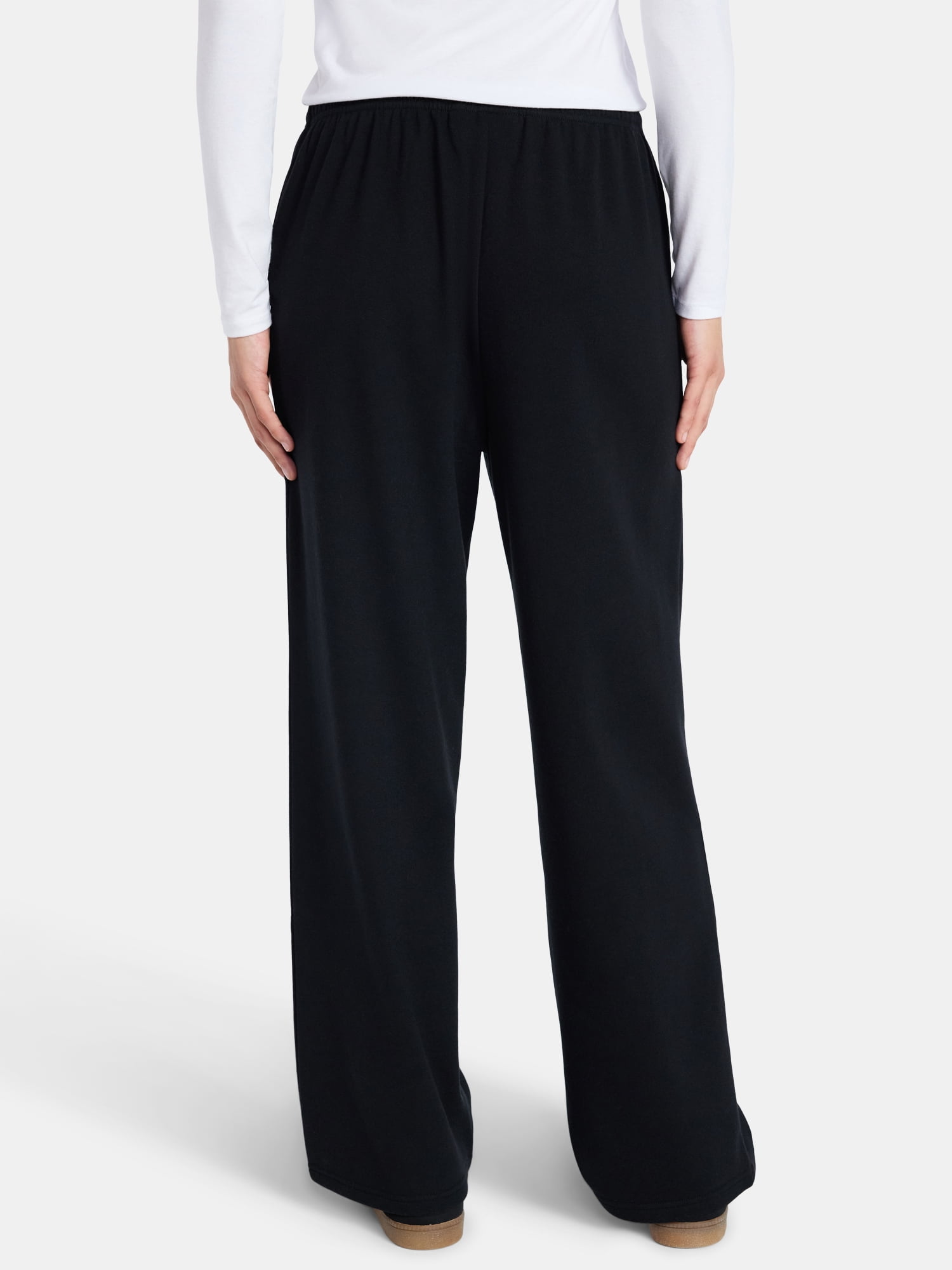 SpongeBob SquarePants Women’s Graphic Wide Leg Fleece Pants, Sizes XXS-XL