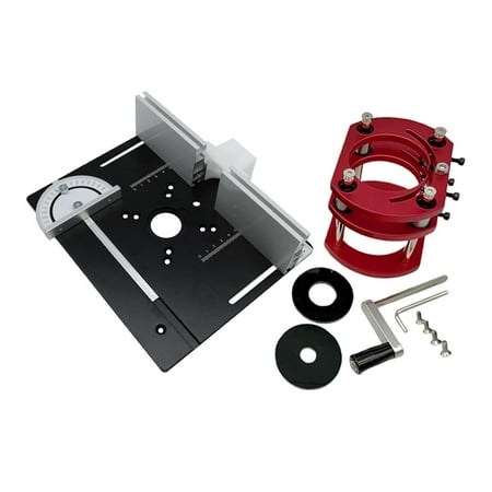 

Wood Router Table Insert Plate Woodworking Router Plate Engraving Trimmer Multifunctional Lifting Platform Stand for 64-66mm Diameter Motors