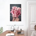 thumbnail image 3 of Elephant Stock Lady Peony Xi Wall Art - Vertical Multi Panel Canvas - Living Room Wall Decor - Floral And Botanical Multi Panel - Gray And Beige Decor - 20" x 32", 3 of 8