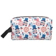thumbnail image 2 of Uemuo American Gnomes Pattern Portable Toiletry Bags with Handle, Waterproof travel Make up Bags for Women, Large Capacity Travel Cosmetic Bags, 2 of 9