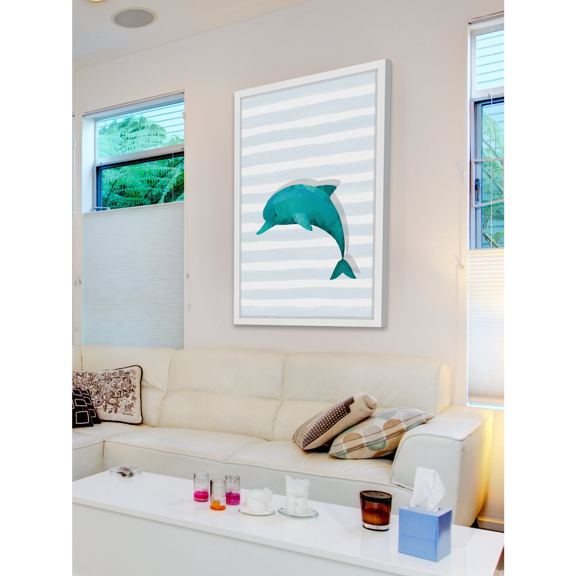 Marmont Hill "Dolphin" Framed Painting Print