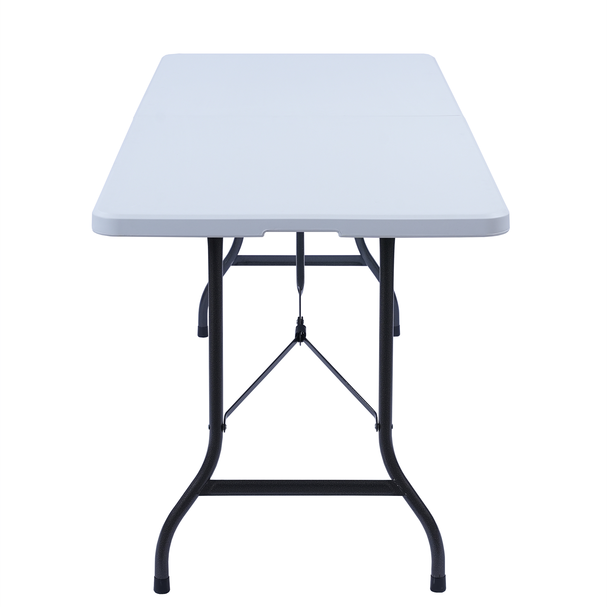 6 Ft Portable Folding Table, FoldinHalf Plastic Card Table Dinging Table for Camping, Picnic