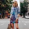 thumbnail image 4 of Fotbe Underwater Turtle Dolphin Octopus Vestido de Verano sin Mangas para Mujer – Vestido Midi Línea A, Estilo Camiseta Floral, Vestido Playero Casual y Fluido, 4 of 7