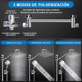 thumbnail image 2 of Regaderas para Baño, 8'' Cabezal de Ducha y 5 Modo de Shower Head Fijas, Regadera Cuadrada de para Baño Alta Presion Modernas con 1.5 m Telefono y Tubo de Extensión, 2 of 8