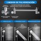 thumbnail image 2 of Regaderas para Baño, 8'' Cabezal de Ducha y 5 Modo de Shower Head Fijas, Regadera Cuadrada de para Baño Alta Presion Modernas con 1.5 m Telefono y Tubo de Extensión, 2 of 8