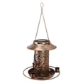 thumbnail image 1 of Bird Feeder, Integrated Solar Powered Bird Feeder Warm Light Exquisite Hollow Pattern  For Bird Lovers For Garden, 1 of 8
